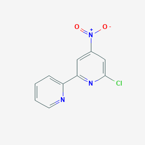 molecular formula C10H6ClN3O2 B12487516 6-Chloro-4-nitro-2,2'-bipyridine 