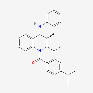 [(3S)-2-ethyl-3-methyl-4-(phenylamino)-3,4-dihydroquinolin-1(2H)-yl][4-(propan-2-yl)phenyl]methanone