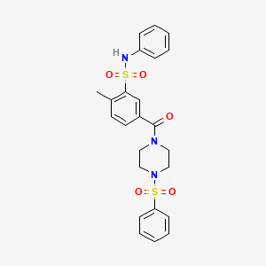 2-methyl-N-phenyl-5-{[4-(phenylsulfonyl)piperazin-1-yl]carbonyl}benzenesulfonamide