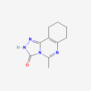 molecular formula C10H12N4O B12487614 5-methyl-7,8,9,10-tetrahydro[1,2,4]triazolo[4,3-c]quinazolin-3(2H)-one 