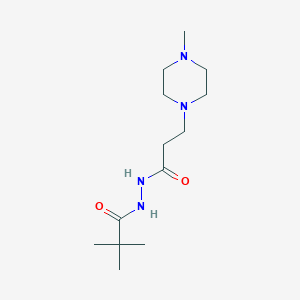 2,2-dimethyl-N'-[3-(4-methylpiperazin-1-yl)propanoyl]propanehydrazide