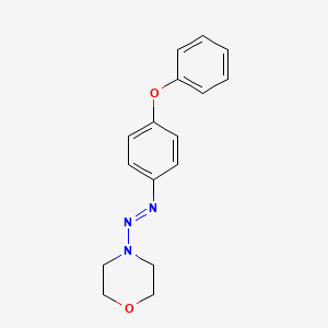 molecular formula C16H17N3O2 B12487641 4-[(E)-(4-phenoxyphenyl)diazenyl]morpholine 