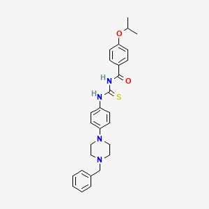 N-{[4-(4-benzylpiperazin-1-yl)phenyl]carbamothioyl}-4-(propan-2-yloxy)benzamide