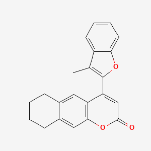 4-(3-methyl-1-benzofuran-2-yl)-6,7,8,9-tetrahydro-2H-benzo[g]chromen-2-one