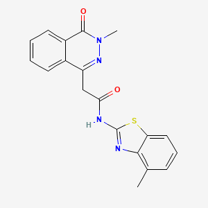 molecular formula C19H16N4O2S B12487697 N-(4-methyl-1,3-benzothiazol-2-yl)-2-(3-methyl-4-oxophthalazin-1-yl)acetamide 