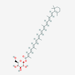 2,6,10,15,19-Pentamethyl-21-(2,6,6-trimethyl-1-cyclohexenyl)-2,4,6,8,10,12,14,16,18,20-henicosadecaenoic acid beta-D-glucopyranosyl ester