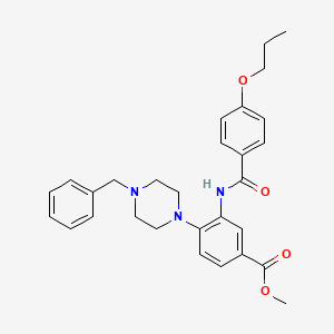 Methyl 4-(4-benzylpiperazin-1-yl)-3-{[(4-propoxyphenyl)carbonyl]amino}benzoate