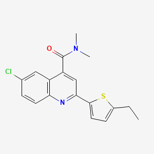 6-chloro-2-(5-ethylthiophen-2-yl)-N,N-dimethylquinoline-4-carboxamide