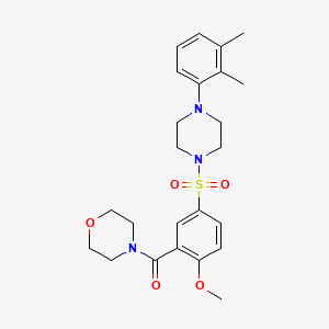 (5-{[4-(2,3-Dimethylphenyl)piperazin-1-yl]sulfonyl}-2-methoxyphenyl)(morpholin-4-yl)methanone