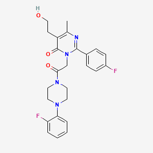 2-(4-fluorophenyl)-3-{2-[4-(2-fluorophenyl)piperazin-1-yl]-2-oxoethyl}-5-(2-hydroxyethyl)-6-methylpyrimidin-4(3H)-one