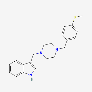 3-({4-[4-(methylsulfanyl)benzyl]piperazin-1-yl}methyl)-1H-indole