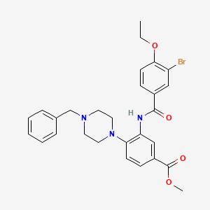 Methyl 4-(4-benzylpiperazin-1-yl)-3-{[(3-bromo-4-ethoxyphenyl)carbonyl]amino}benzoate