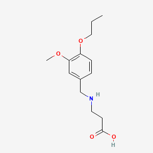 molecular formula C14H21NO4 B12487792 N-(3-methoxy-4-propoxybenzyl)-beta-alanine 