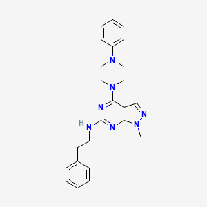 1-methyl-N-(2-phenylethyl)-4-(4-phenylpiperazin-1-yl)-1H-pyrazolo[3,4-d]pyrimidin-6-amine