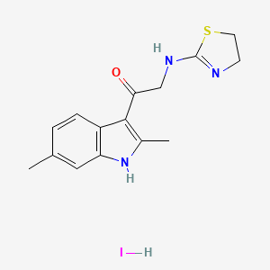 2-(4,5-dihydro-1,3-thiazol-2-ylamino)-1-(2,6-dimethyl-1H-indol-3-yl)ethanone hydroiodide