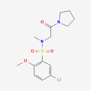 molecular formula C14H19ClN2O4S B12487816 5-chloro-2-methoxy-N-methyl-N-[2-oxo-2-(pyrrolidin-1-yl)ethyl]benzenesulfonamide 