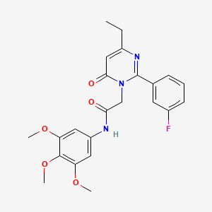 2-[4-ethyl-2-(3-fluorophenyl)-6-oxopyrimidin-1(6H)-yl]-N-(3,4,5-trimethoxyphenyl)acetamide