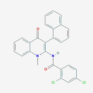 2,4-dichloro-N-[1-methyl-3-(naphthalen-1-yl)-4-oxo-1,4-dihydroquinolin-2-yl]benzamide