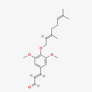 (E)-3-[3,5-Dimethoxy-4-[[(E)-3,7-dimethyl-2,6-octadienyl]oxy]phenyl]propenal