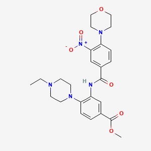 Methyl 4-(4-ethylpiperazin-1-yl)-3-({[4-(morpholin-4-yl)-3-nitrophenyl]carbonyl}amino)benzoate