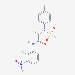 N~2~-(4-fluorophenyl)-N-(2-methyl-3-nitrophenyl)-N~2~-(methylsulfonyl)alaninamide