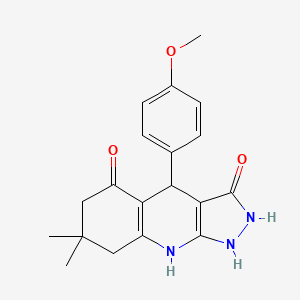 3-hydroxy-4-(4-methoxyphenyl)-7,7-dimethyl-1,4,6,7,8,9-hexahydro-5H-pyrazolo[3,4-b]quinolin-5-one