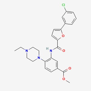 Methyl 3-({[5-(3-chlorophenyl)furan-2-yl]carbonyl}amino)-4-(4-ethylpiperazin-1-yl)benzoate