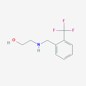 molecular formula C10H12F3NO B12487915 2-{[2-(Trifluoromethyl)benzyl]amino}ethanol 