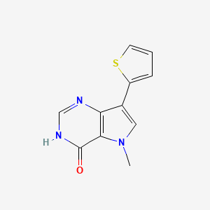 molecular formula C11H9N3OS B12487918 5-methyl-7-(thiophen-2-yl)-3,5-dihydro-4H-pyrrolo[3,2-d]pyrimidin-4-one 