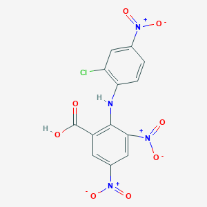 2-[(2-Chloro-4-nitrophenyl)amino]-3,5-dinitrobenzoic acid