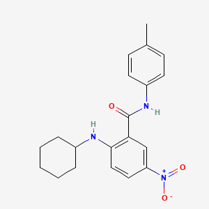 molecular formula C20H23N3O3 B12487931 2-(cyclohexylamino)-N-(4-methylphenyl)-5-nitrobenzamide 