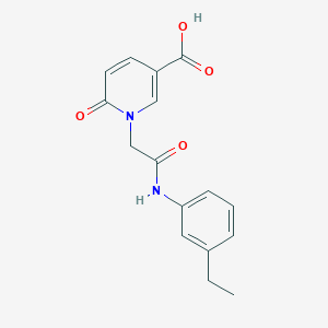 1-{2-[(3-Ethylphenyl)amino]-2-oxoethyl}-6-oxo-1,6-dihydropyridine-3-carboxylic acid