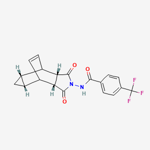 N-[(2R,6S,8S,10R)-3,5-dioxo-4-azatetracyclo[5.3.2.02,6.08,10]dodec-11-en-4-yl]-4-(trifluoromethyl)benzamide