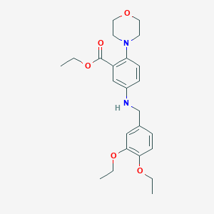 Ethyl 5-[(3,4-diethoxybenzyl)amino]-2-(morpholin-4-yl)benzoate