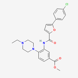 Methyl 3-({[5-(4-chlorophenyl)furan-2-yl]carbonyl}amino)-4-(4-ethylpiperazin-1-yl)benzoate