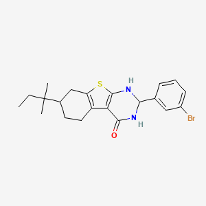 2-(3-Bromophenyl)-7-(2-methylbutan-2-yl)-1,2,5,6,7,8-hexahydro[1]benzothieno[2,3-d]pyrimidin-4-ol