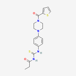 N-({4-[4-(thiophen-2-ylcarbonyl)piperazin-1-yl]phenyl}carbamothioyl)propanamide