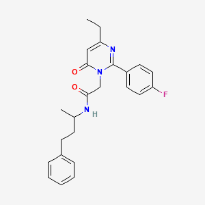 2-[4-ethyl-2-(4-fluorophenyl)-6-oxopyrimidin-1(6H)-yl]-N-(4-phenylbutan-2-yl)acetamide