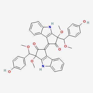 molecular formula C40H34N2O8 B1248803 Tetramethoxyscytonemin 