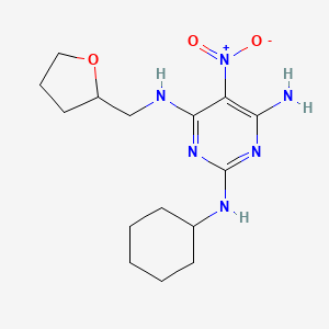 N~2~-cyclohexyl-5-nitro-N~4~-(tetrahydrofuran-2-ylmethyl)pyrimidine-2,4,6-triamine