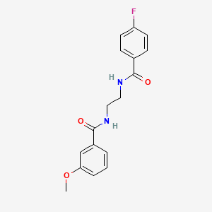 molecular formula C17H17FN2O3 B12488060 N-(2-{[(4-fluorophenyl)carbonyl]amino}ethyl)-3-methoxybenzamide 