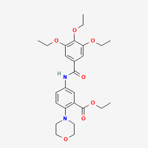 Ethyl 2-(morpholin-4-yl)-5-{[(3,4,5-triethoxyphenyl)carbonyl]amino}benzoate