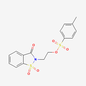 2-(1,1-dioxido-3-oxo-1,2-benzothiazol-2(3H)-yl)ethyl 4-methylbenzenesulfonate