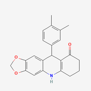 molecular formula C22H21NO3 B12488076 10-(3,4-dimethylphenyl)-6,7,8,10-tetrahydro[1,3]dioxolo[4,5-b]acridin-9(5H)-one 