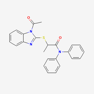 2-[(1-acetyl-1H-benzimidazol-2-yl)sulfanyl]-N,N-diphenylpropanamide