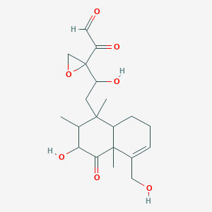 B124881 2-(1-Hydroxy-2-(1,2,3,4,4a,7,8,8a-octahydro-3-hydroxy-5-(hydroxymethyl)-1,2,4a-trimethyl-4-oxo-1-naphthalenyl)ethyl)-alpha-oxooxiraneacetaldehyde CAS No. 143200-52-6