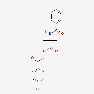 [2-(4-bromophenyl)-2-oxoethyl] 2-benzamido-2-methylpropanoate