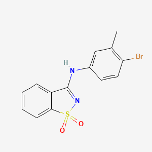 N-(4-bromo-3-methylphenyl)-1,2-benzothiazol-3-amine 1,1-dioxide