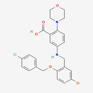 5-({5-Bromo-2-[(4-chlorobenzyl)oxy]benzyl}amino)-2-(morpholin-4-yl)benzoic acid