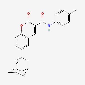 6-(adamantan-1-yl)-N-(4-methylphenyl)-2-oxochromene-3-carboxamide